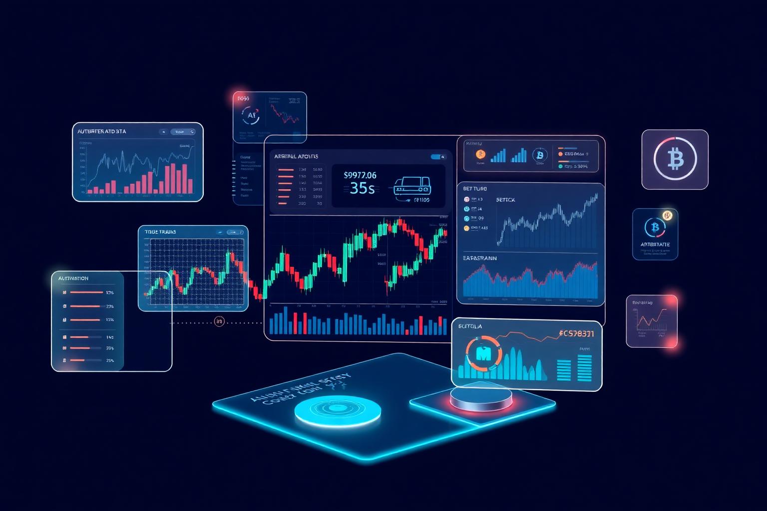 金融投資與自動交易場景示意